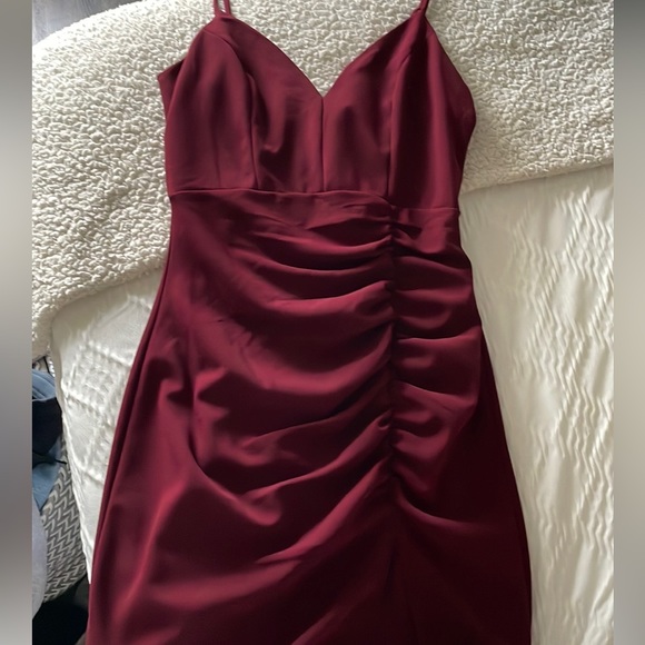 Emerald Sundae Dresses Emerald Sundae Burgandy Prom Dress Size M